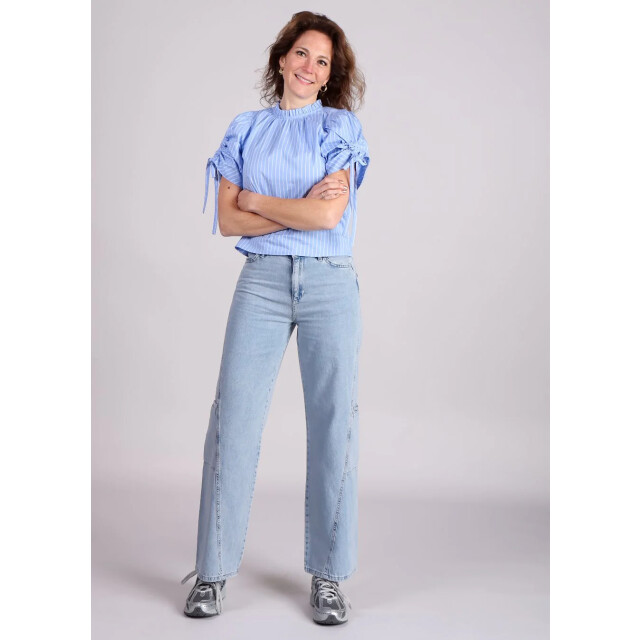 Co'Couture Diviacc puff ss blouse gestreept 9308415820104 large