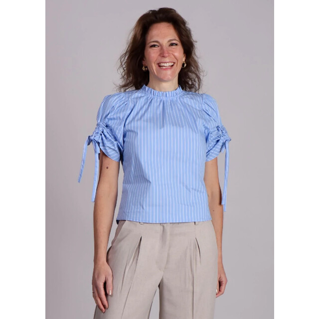 Co'Couture Diviacc puff ss blouse gestreept 9308415820104 large