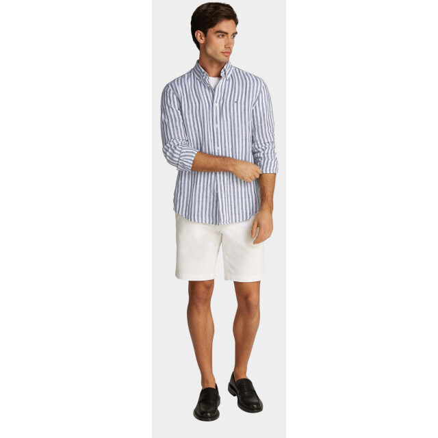 Tommy Hilfiger Casual hemd lange mouw linen essential stripe rf shir mw0mw38581/0a5 184931 large
