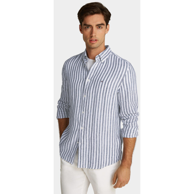 Tommy Hilfiger Casual hemd lange mouw linen essential stripe rf shir mw0mw38581/0a5 184931 large