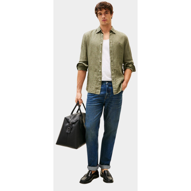 Tommy Hilfiger Casual hemd lange mouw pigment dyed li solid rf shirt mw0mw34602/pli 184928 large