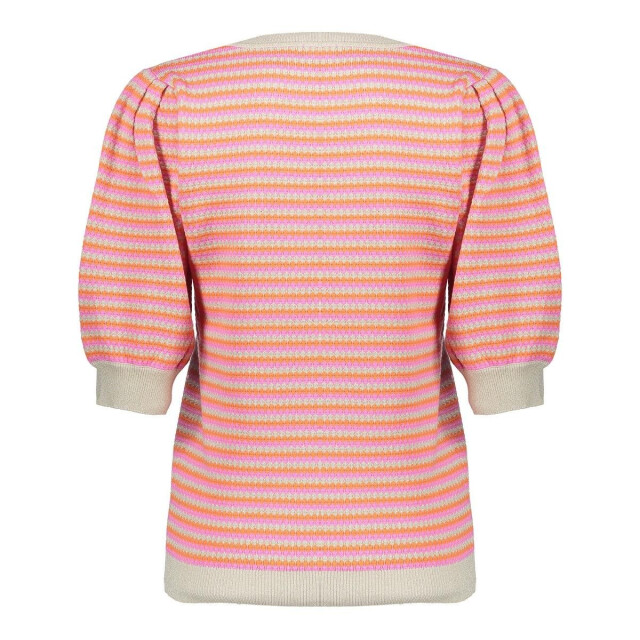 Geisha 54033-14 720 pullover stripes short sleeves sand/orange/pink 54033-14 720 large