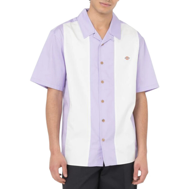 Dickies Shirt heren Dickies Paars Westover Gestreept Overhemd T-shirt large