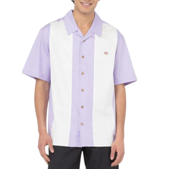 Dickies Shirt heren Dickies Paars Westover Gestreept Overhemd T-shirt large