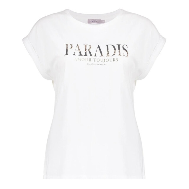 Geisha 52117-41 010 t-shirt paradis off-white/black/gold 52117-41 010 large