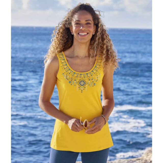 Atlas for Women Dames vest top (set van 2) UTAF730_yellownavyblue large