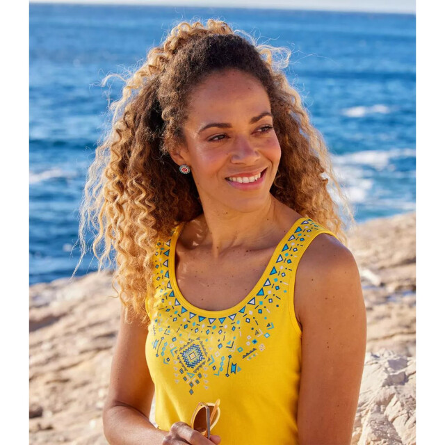 Atlas for Women Dames vest top (set van 2) UTAF730_yellownavyblue large