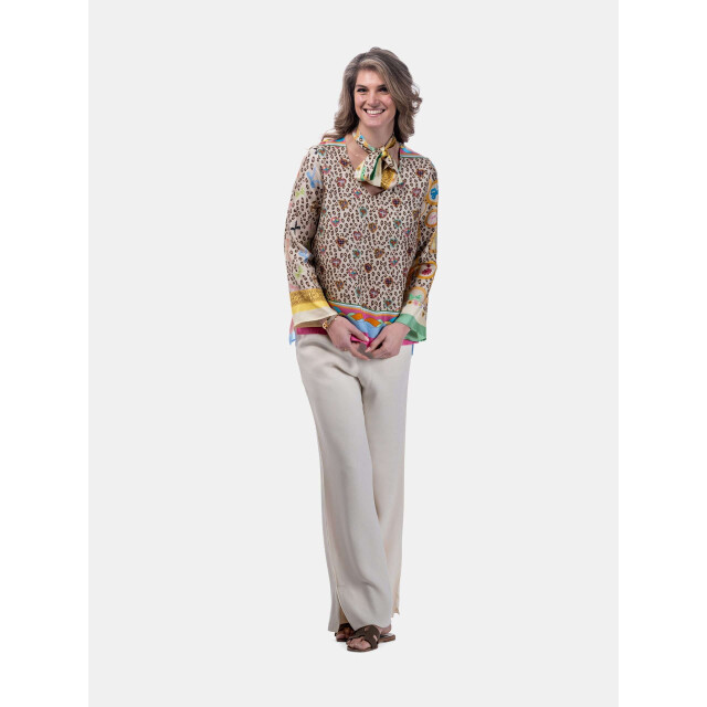 Mucho Gusto ® blouse roma luipaard barok met gratis sjaal MUCHO GUSTO® Blouse Roma Luipaard Barok Met Gratis Sjaal large