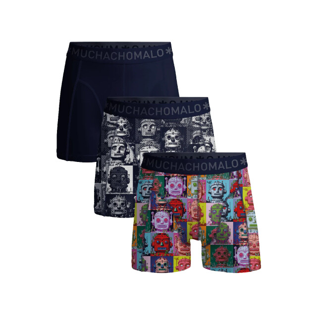 Muchachomalo Jongens 3-pack boxershorts U-ROBOTHEADS1010-01J large