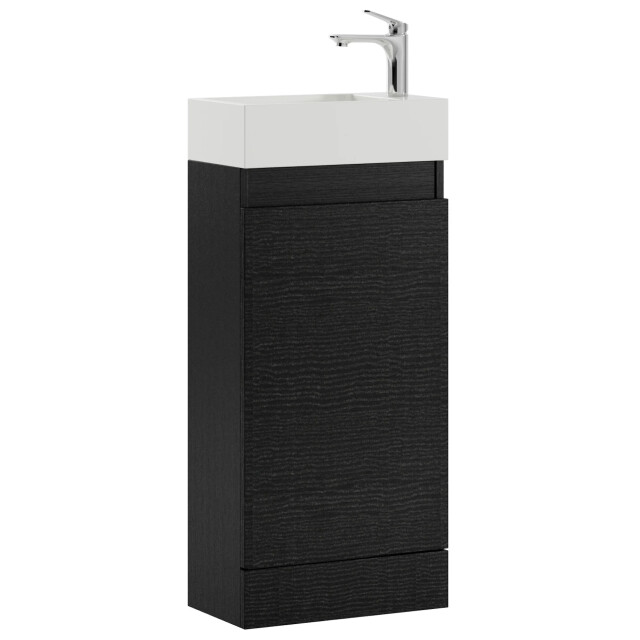 Badplaats Toiletmeubel peru 40 x 22 cm zwart fonteinmeubel met 3180889 large
