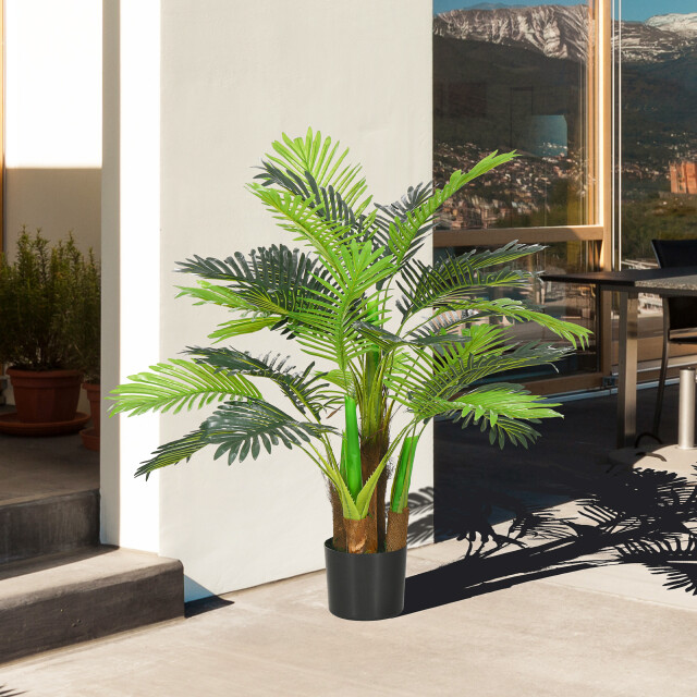 4goodz Homcom kunstplant plant kunstpalm, 100 cm met 27 takken 3151482 large