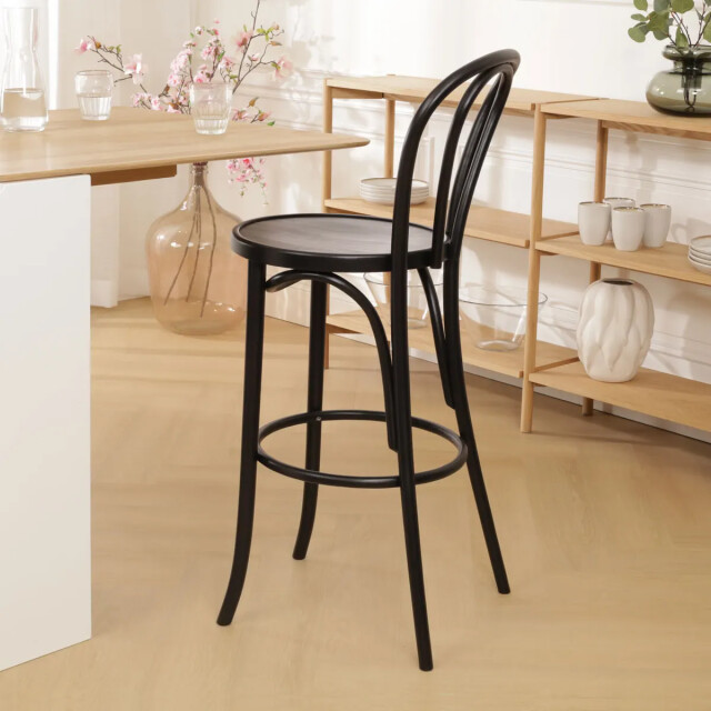 Fameg Vienna thonet no. 18 houten barkruk gebeitst 75 cm 2036813 large