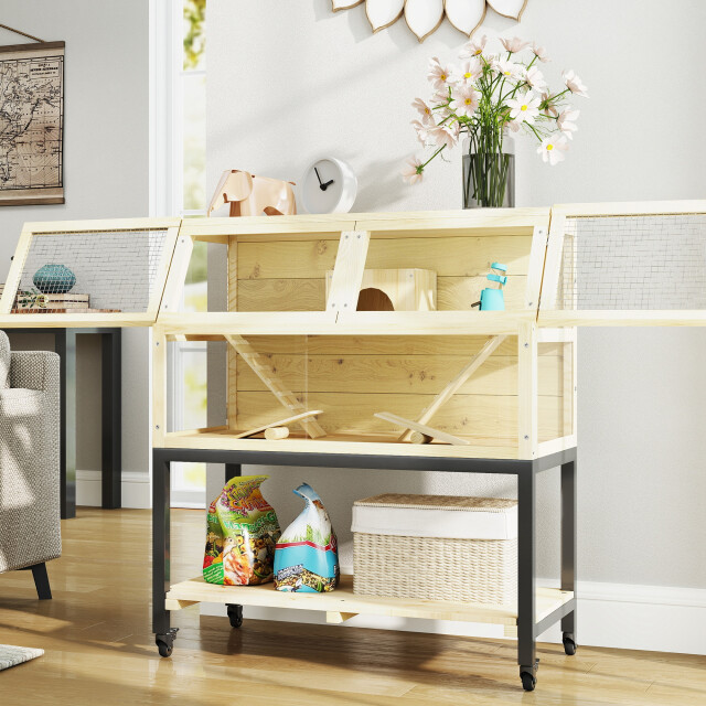 4goodz Pawhut hamsterkooi van 87x43x101 cm knaagdierkooi 3151499 large