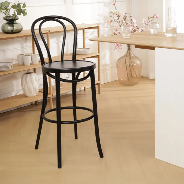 Fameg Vienna thonet no. 18 houten barkruk gebeitst 75 cm 2036813 large
