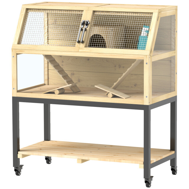 4goodz Pawhut hamsterkooi van 87x43x101 cm knaagdierkooi 3151499 large