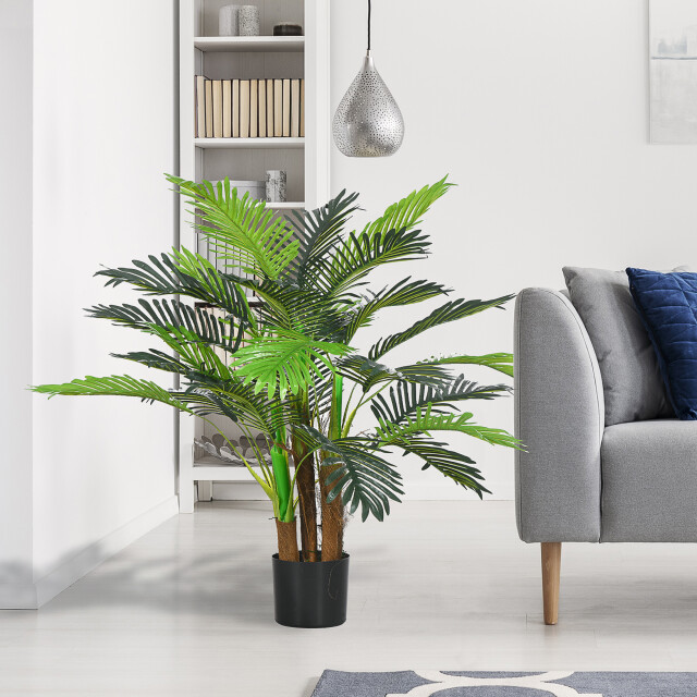 4goodz Homcom kunstplant plant kunstpalm, 100 cm met 27 takken 3151482 large
