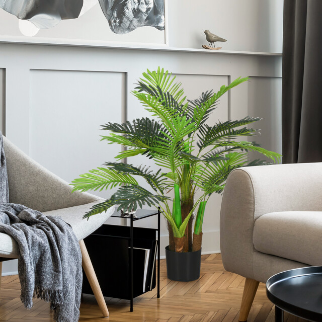 4goodz Homcom kunstplant plant kunstpalm, 100 cm met 27 takken 3151482 large