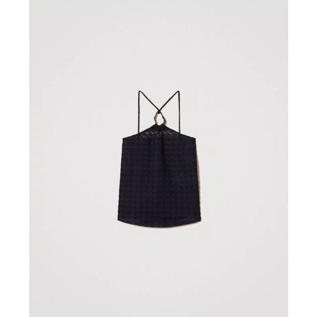 Twin-set Knitted top/ gehaakte top met ring 251LM2HCC large