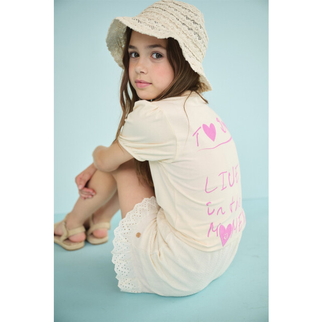 NoNo Zomer short meisjes wit jersey sara N503-5613-020 large