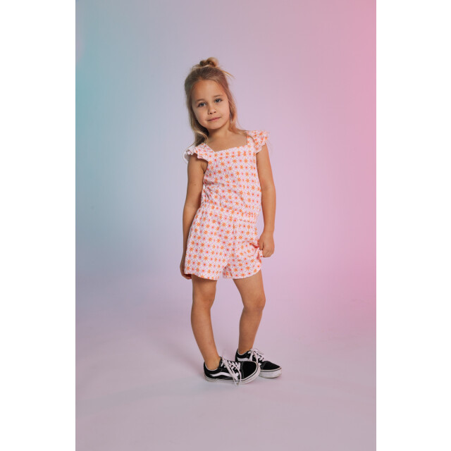 Quapi Zomer broek meisjes - aop grafisch zana QS255 - Zana - oranje - AOP grafisch large