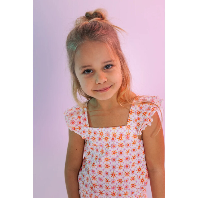 Quapi Zomer broek meisjes - aop grafisch zana QS255 - Zana - oranje - AOP grafisch large