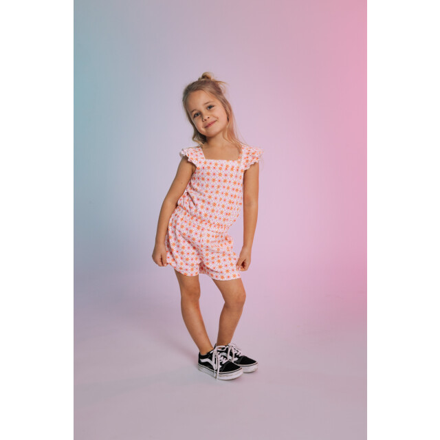 Quapi Zomer broek meisjes - aop grafisch zana QS255 - Zana - oranje - AOP grafisch large