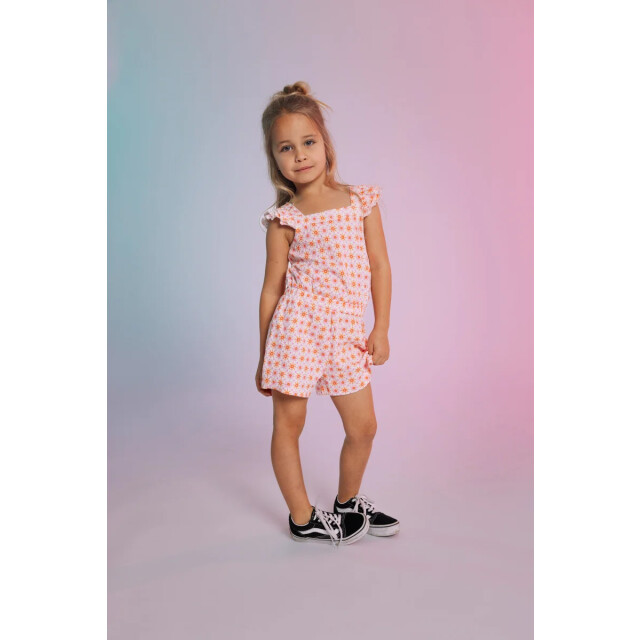 Quapi Zomer broek meisjes - aop grafisch zana QS255 - Zana - oranje - AOP grafisch large