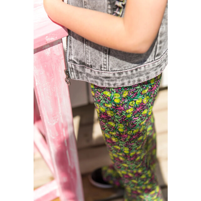B.Nosy Zomer flair broek meisjes groen/ aop phoebe Y502-5625-981 large