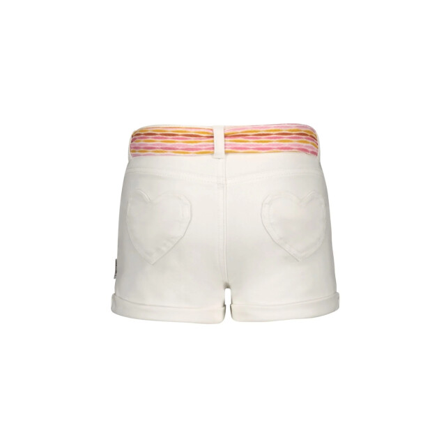 B.Nosy Zomer jeans short meisjes katoen riem patty Y502-5605-012 large