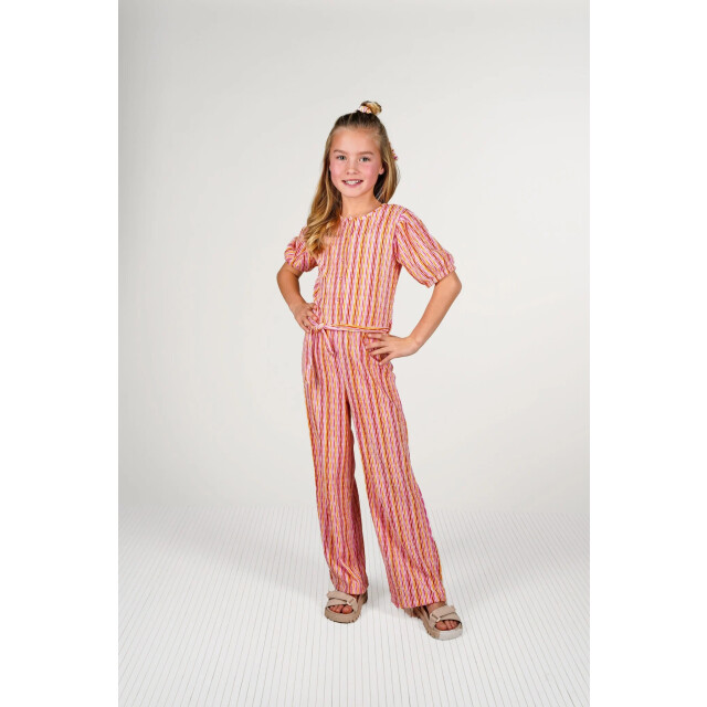 B.Nosy Zomer jumpsuit meisjes aop riem pallas Y502-5601-986 large