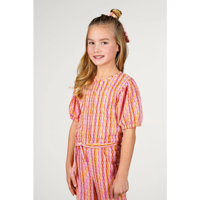 B.Nosy Zomer jumpsuit meisjes aop riem pallas Y502-5601-986 large