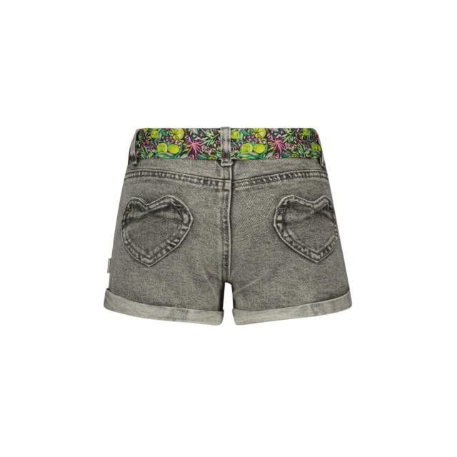 B.Nosy Zomer jeans short meisjes denim riem patty Y502-5605-054 large