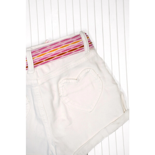 B.Nosy Zomer jeans short meisjes katoen riem patty Y502-5605-012 large