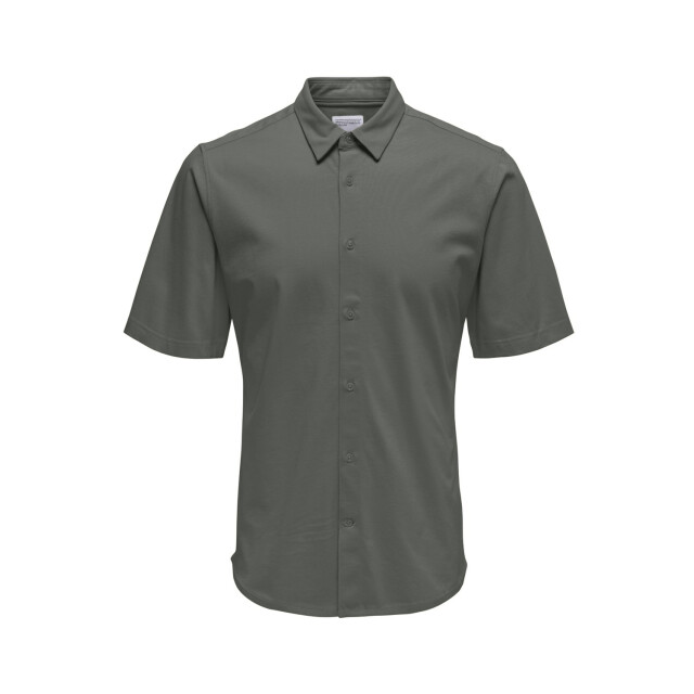 Only & Sons onsrobin but under ss stretch shirt 22031992 castor gray 05632.940.0104 large