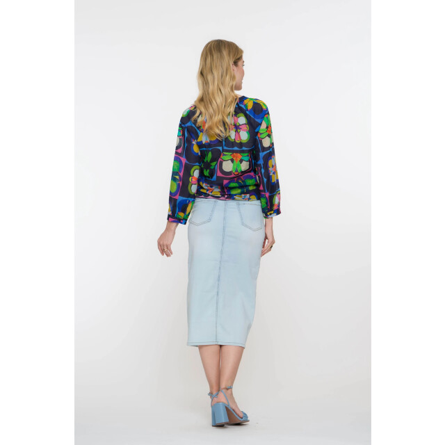 Geisha Jeansrok 65001-10-bleached denim 56001-10-bleached denim large