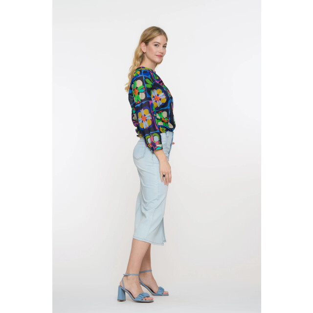 Geisha Jeansrok 65001-10-bleached denim 56001-10-bleached denim large