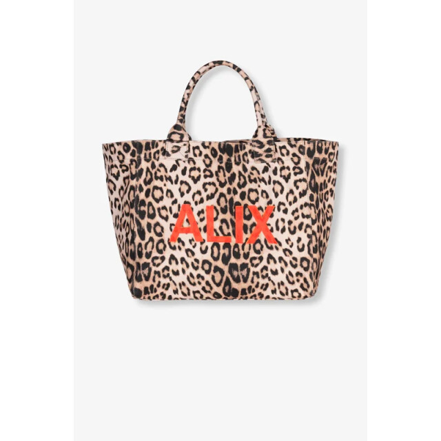 Alix The Label Leopard canvas shopper - Leopard Canvas shopper - Alix The Label large