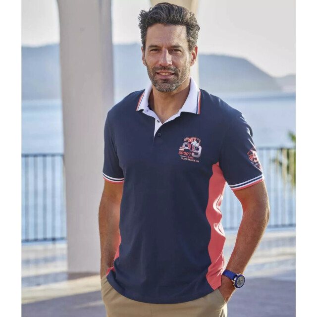 Atlas For Men Heren jersey sport poloshirt UTAF494_navy large