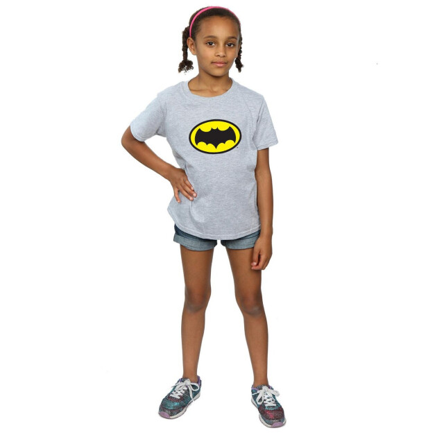 Li-cense Dc comics meisjes batman tv-serie logo katoenen t-shirt UTBI10910_sportsgrey large