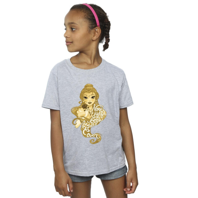 Li-cense Disney meisjes beauty and the beast oordeel nooit katoenen t-shirt UTBI10821_sportsgrey large