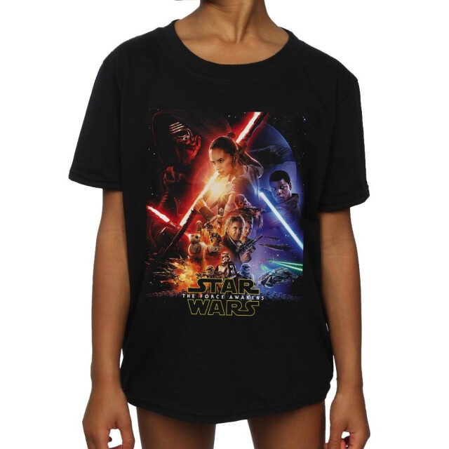 Li-cense Star wars: the force awakens meisjes poster katoen t-shirt UTBI1182_black large