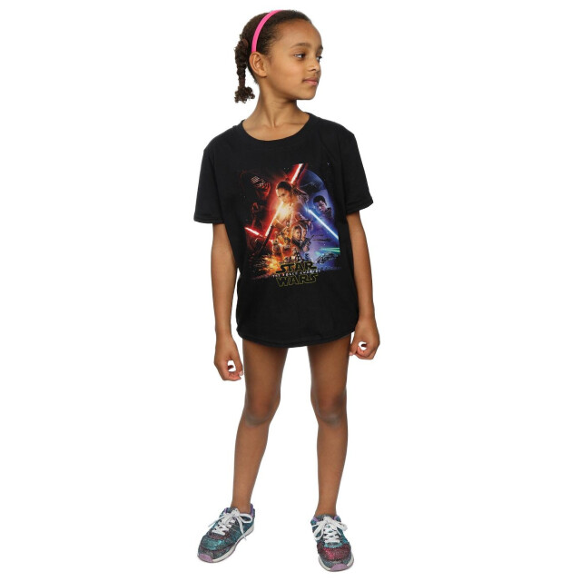 Li-cense Star wars: the force awakens meisjes poster katoen t-shirt UTBI1182_black large