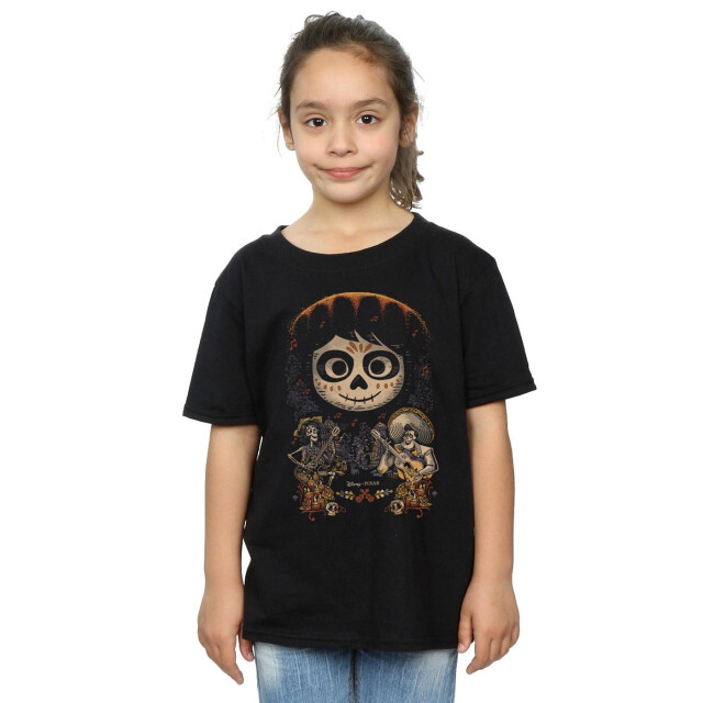 Li-cense Disney meisjes coco miguel gezicht poster katoen t-shirt UTBI12677_black large