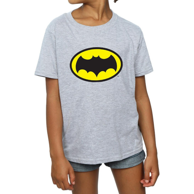 Li-cense Dc comics meisjes batman tv-serie logo katoenen t-shirt UTBI10910_sportsgrey large