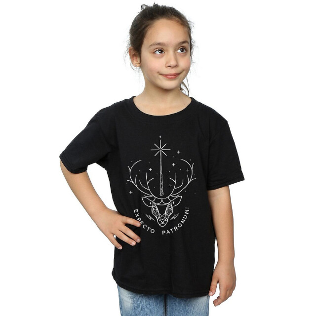 Li-cense Harry potter katoenen t-shirt expecto patronum voor meisjes UTBI1124_black large