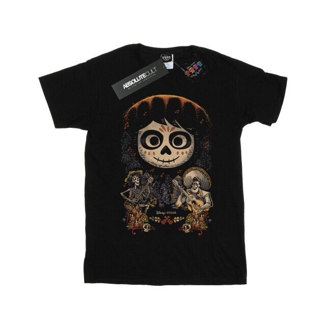 Li-cense Disney meisjes coco miguel gezicht poster katoen t-shirt UTBI12677_black large