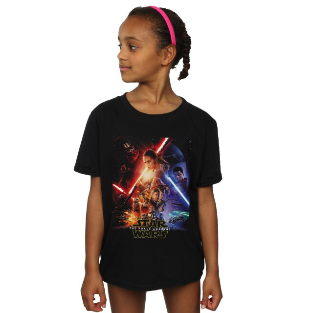 Li-cense Star wars: the force awakens meisjes poster katoen t-shirt UTBI1182_black large