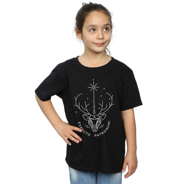 Li-cense Harry potter katoenen t-shirt expecto patronum voor meisjes UTBI1124_black large