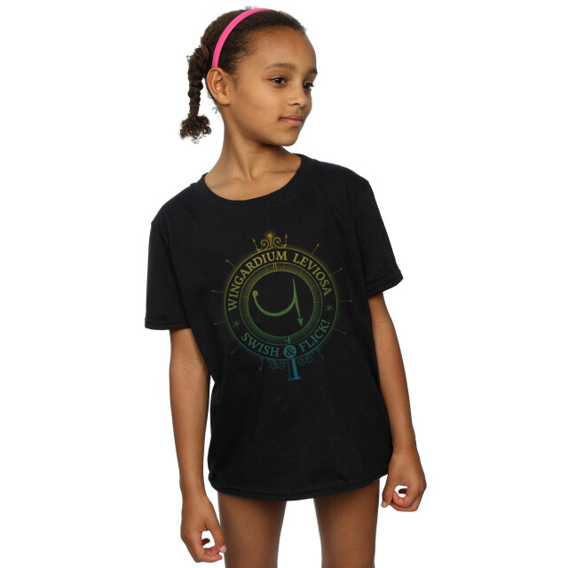 Li-cense Harry potter meisjes wingardium leviosa katoenen t-shirt UTBI1042_black large