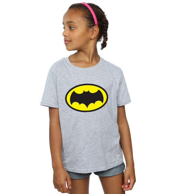 Li-cense Dc comics meisjes batman tv-serie logo katoenen t-shirt UTBI10910_sportsgrey large